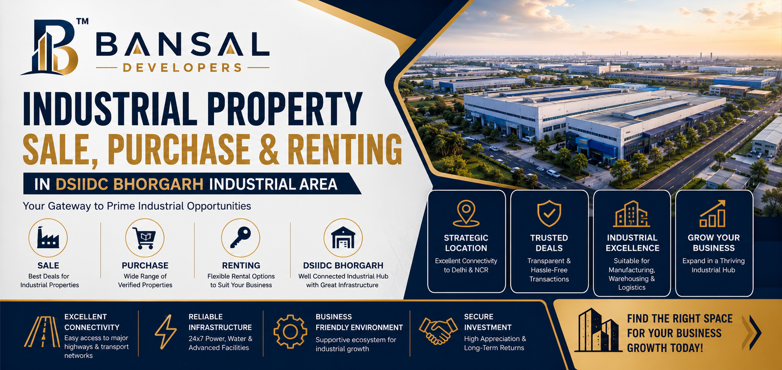 Industrial Property Sale in DSIIDC Bhorgarh